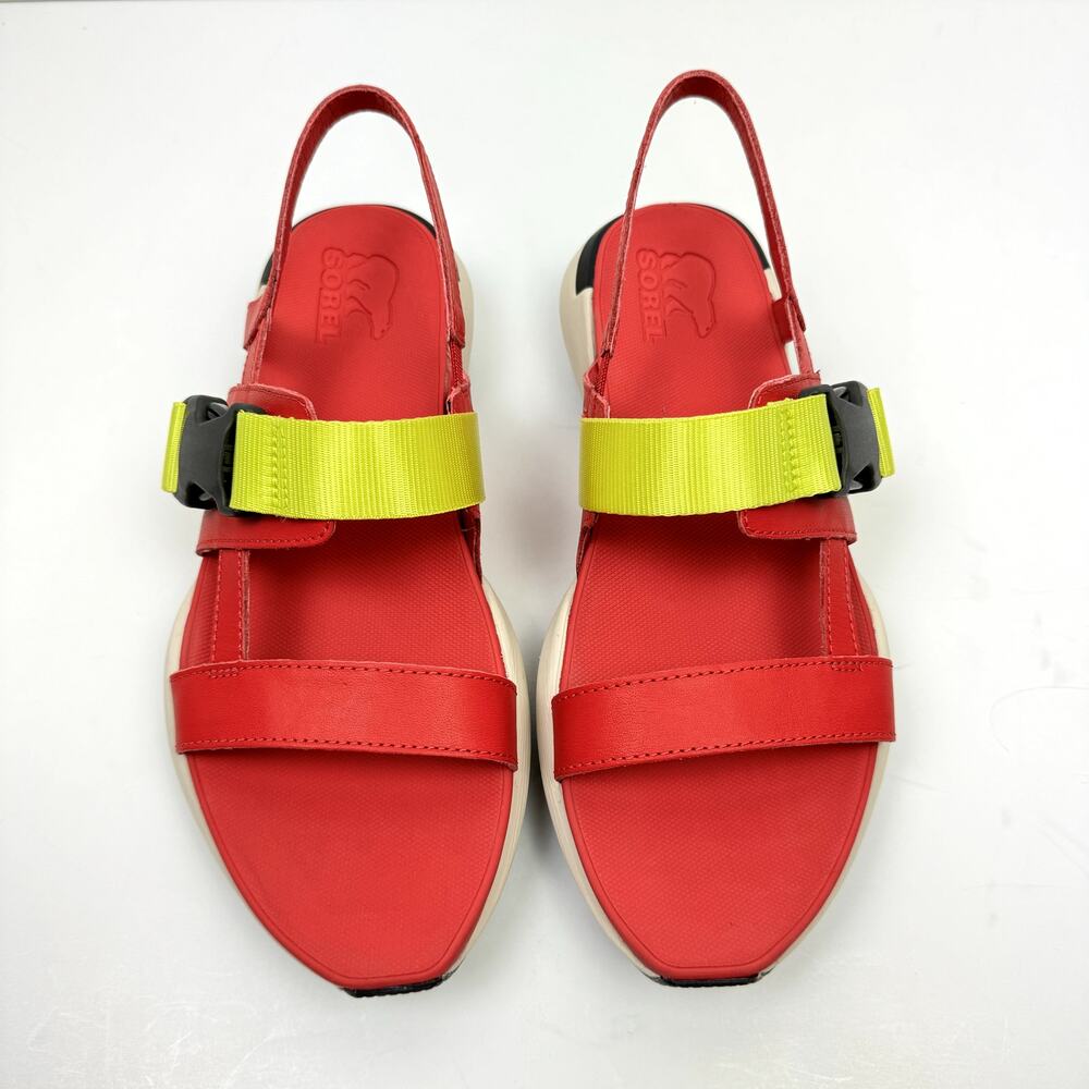 NEW Sorel Kinetic Impact Pink & Neon Yellow Outdoor Performance Sling Sandals - Picture 4 of 13